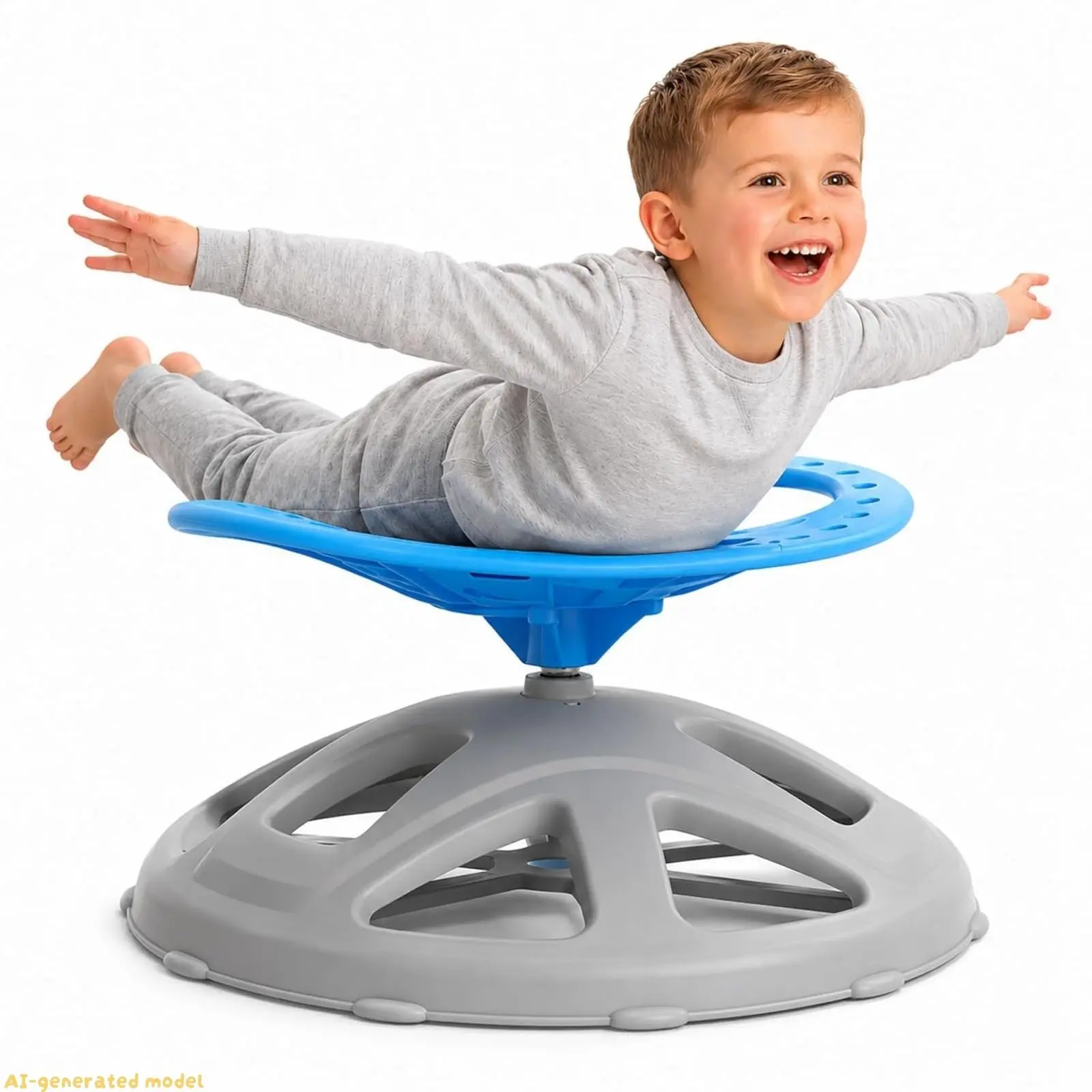 MAMIZO Rotating Sensory Swivel Chair for Autistic Kids - PP Plastic, Tool-Free Assembly, Wider Seat, 360° Swivel, Upgraded Anti-Slip Base, 220 lbs Cap for Toddler Body Coordination Training
