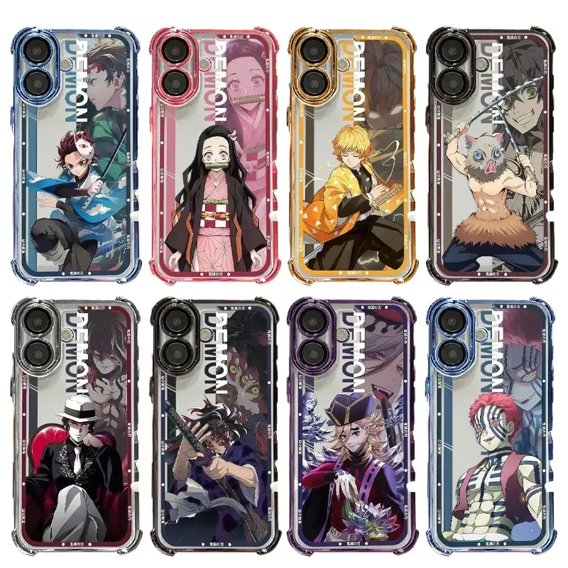Demon Slayer Anime Style Cellphone Casing - Anti-Drop Soft TPU, Full Aesthetic Print, Wireless-Friendly Protection - for iPhone 17 Pro Max/Air,16,15,14,13,12,11 Plus Pro Max & Samsung S26,S25,S24,S23,S22,S21 FE Plus Ultra Mobile Phone Accessory