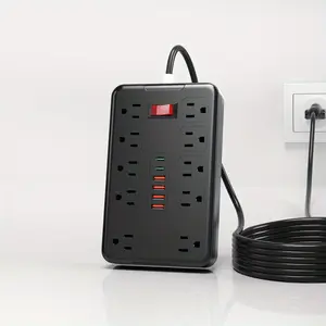 16 In 1 Power Board Surge Protector With 10 Sockets (4 USB Ports, 2 USB-C), 6-FT Extension Cable 2500W