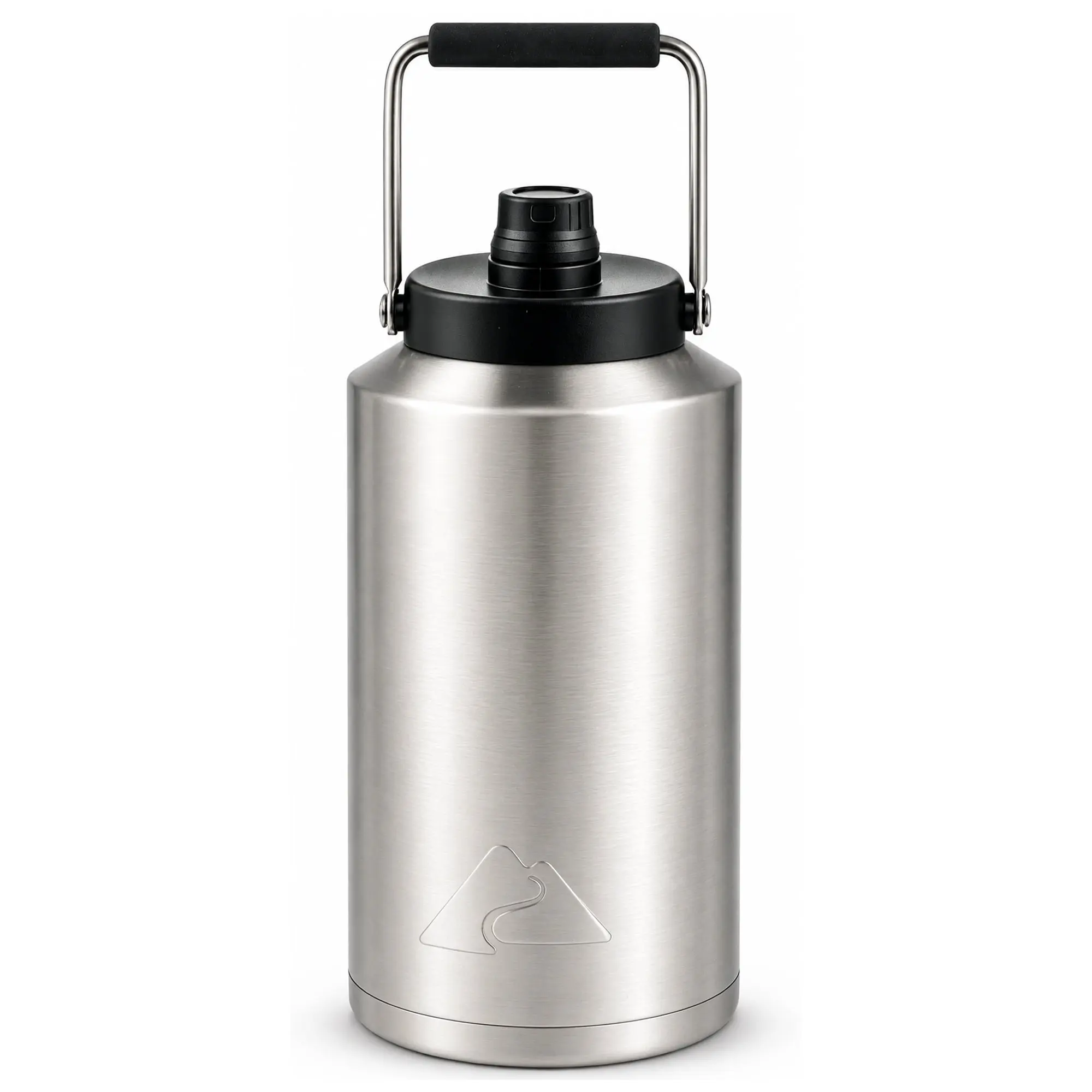 Ozark Trail 1 Gallon Stainless Steel Vacuum Insulated Water Jug with Handle & Flip Spout, 128 Oz, Keeps Cold & Hot, Silver