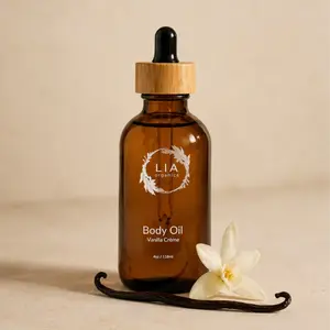 Vanilla Body Oil for Dry Skin Non Toxic Lightweight Body Oil Fast Absorbing Glow Oil Hydrating - 4oz Moisturize Body Care