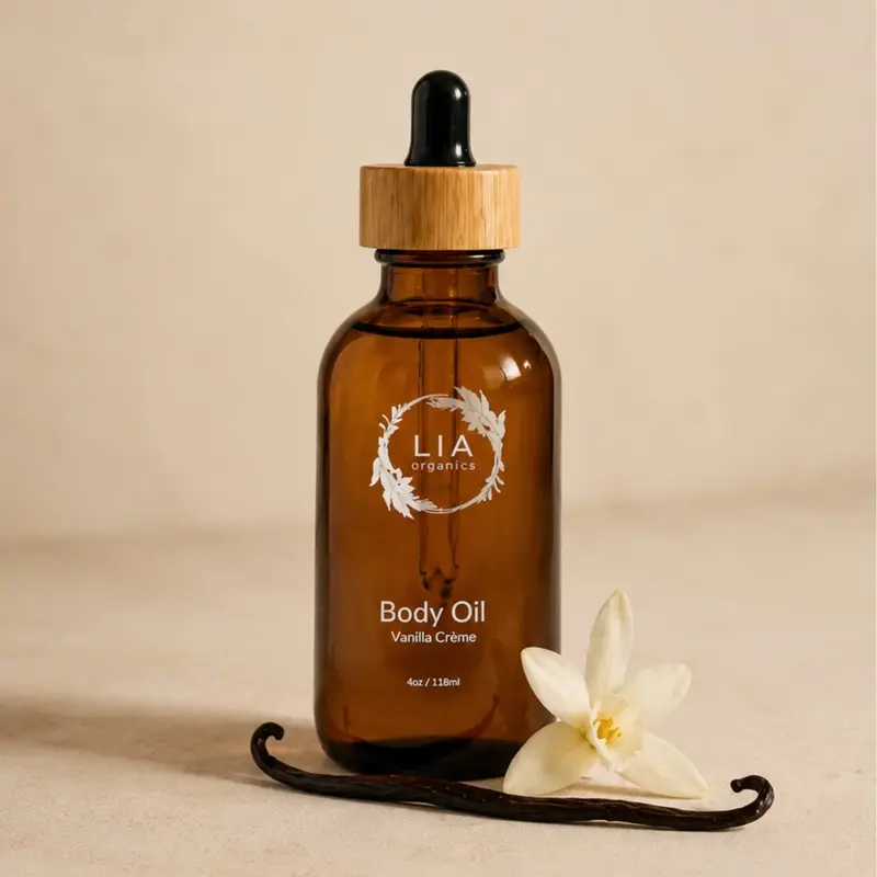 Vanilla Body Oil for Dry Skin Non Toxic Lightweight Body Oil Fast Absorbing Glow Oil Hydrating - 4oz Moisturize Body Care