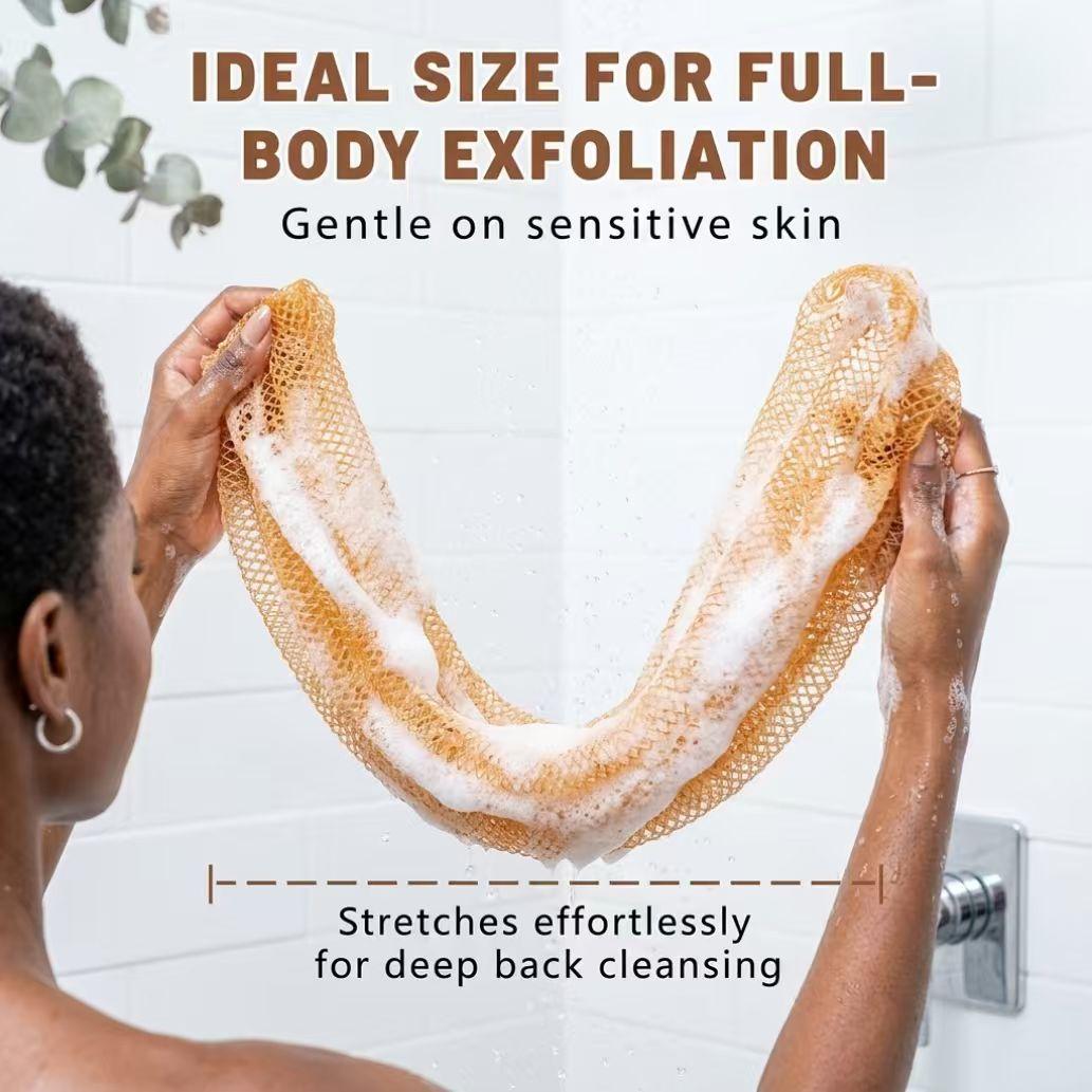 African Exfoliating Net Sponge, Authentic Ethically Sourced from Nigeria Body Scrubber