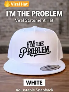 I'm The Problem Trucker Hat – Funny Snapback Hat for Men & Women, Vintage Two-Tone Baseball Cap, Adjustable Mesh Hat, Trendy Gift for Friends & Family