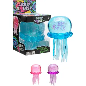 Jelly Squish - Soft Gel Filled Sensory Squeeze Toy, Stretchy Elastic Squishy Stress Relief Ball, Calming Anxiety Reducing Hand Fidget, Cute Relaxing Jelly Texture, Fun Portable Handheld Squeeze Toy Gift for All Ages