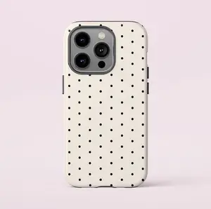 Charming Polka Dot Phone Case, iPhone 16 15 14 13 12 Pro Max, Magnetic Tough Case, Tech Accessories Magsafe Phone Case & Tough Phone Case + Phone Cases Phone Cover Hard Case Tough 2-piece Phone Case