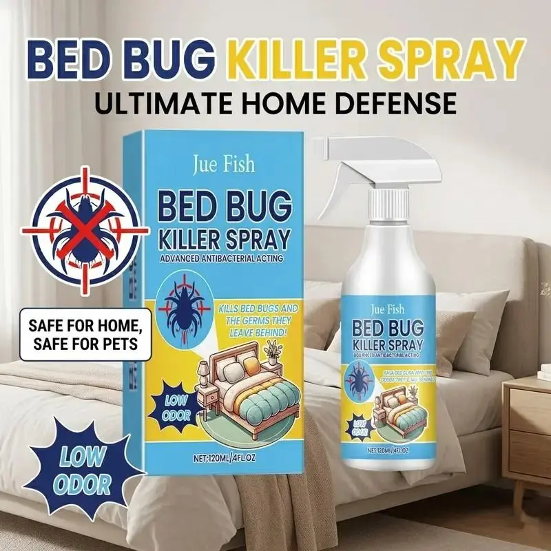 Natural Plant Oil Bed Bug Repellent Spray 4oz, Kills Bed Bugs, Fleas, Mites & Eggs On Contact, Pet & Human Safe Gentle Scent, Eco Friendly No Rinse Indoor Daily Pest Control Spray