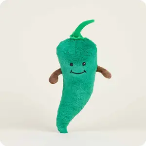 Warmies Green Chili Warmies - Microwavable Plush Toy Scented with French Lavender for Soothing Warmth & Comfort - Ideal Gift for All Ages