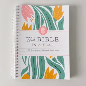 Bible Study Notebook, 52-Week Guided Bible in a Year Daily Reading Plan, Spiritual Companion Journal for Adults