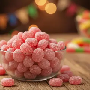 Claey's Unwrapped Drops Classic Wild Cherry Flavor Hard Candy Sanded Sugar Drops Soothing & Sweet Treat Bonbon