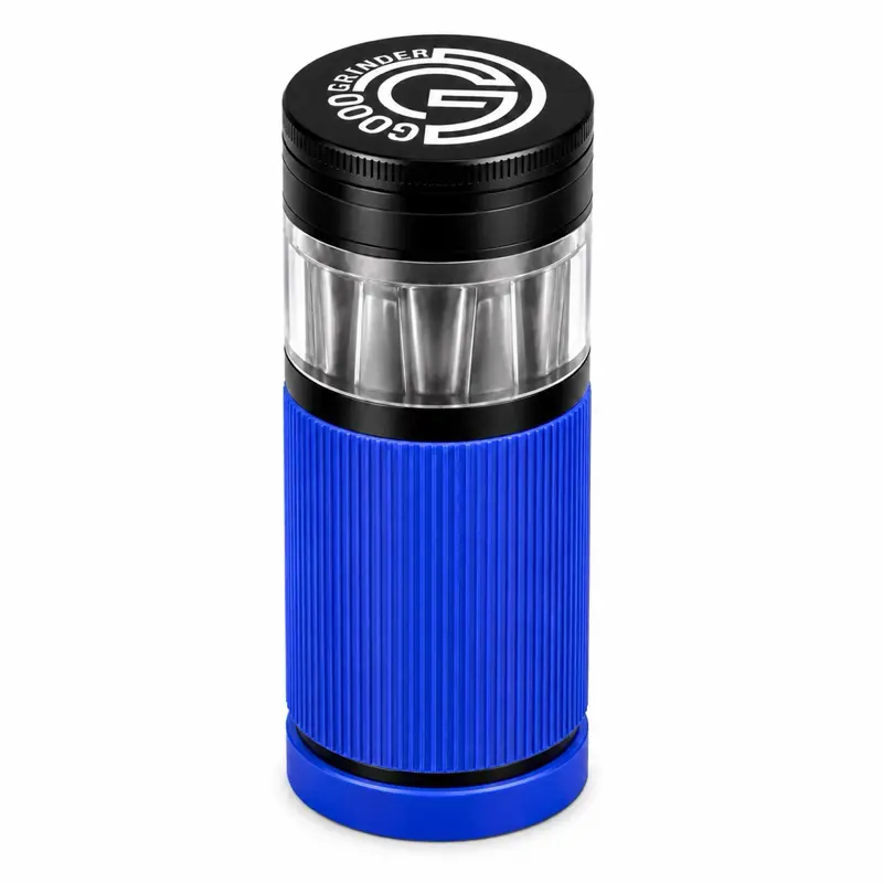 8 Shooter Precision Cone Filling Tool, 8 Paper Cones Filler, 8 Slot Fill System, Non-Stick Cera Bond Coat, CNC Machined Anodized Aluminum, Precision Diamond Teeth Mill, Heavy-Duty Construction, Consistent Fill Performance - Blue