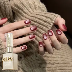 1PC 15ML Light Luxury Coffee Cat's Eye 06 New Popular Nail Polish Gel High Density Delicate Magnetic Powder Super Bright High Saturation Firm Without Hurting Nail Salon Nail Gel Gift Salon Nail DIY Art Design Cosmetic Manicure