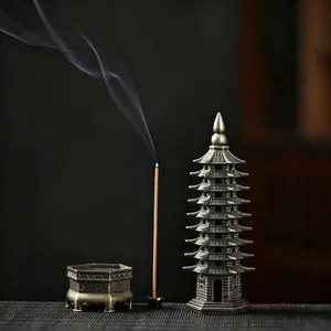 9-Tier Scented Incense Burner - Chinese Ornament Aroma Diffuser with Sandalwood Fragrance, Home Decor for Relaxation