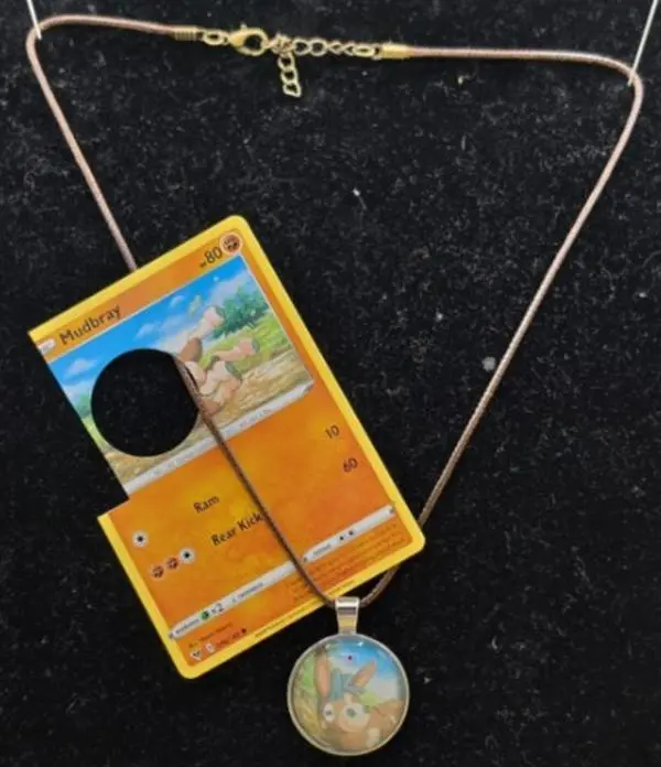 Pokémon Mudbray Resin Pendant Necklace Handmade 20"