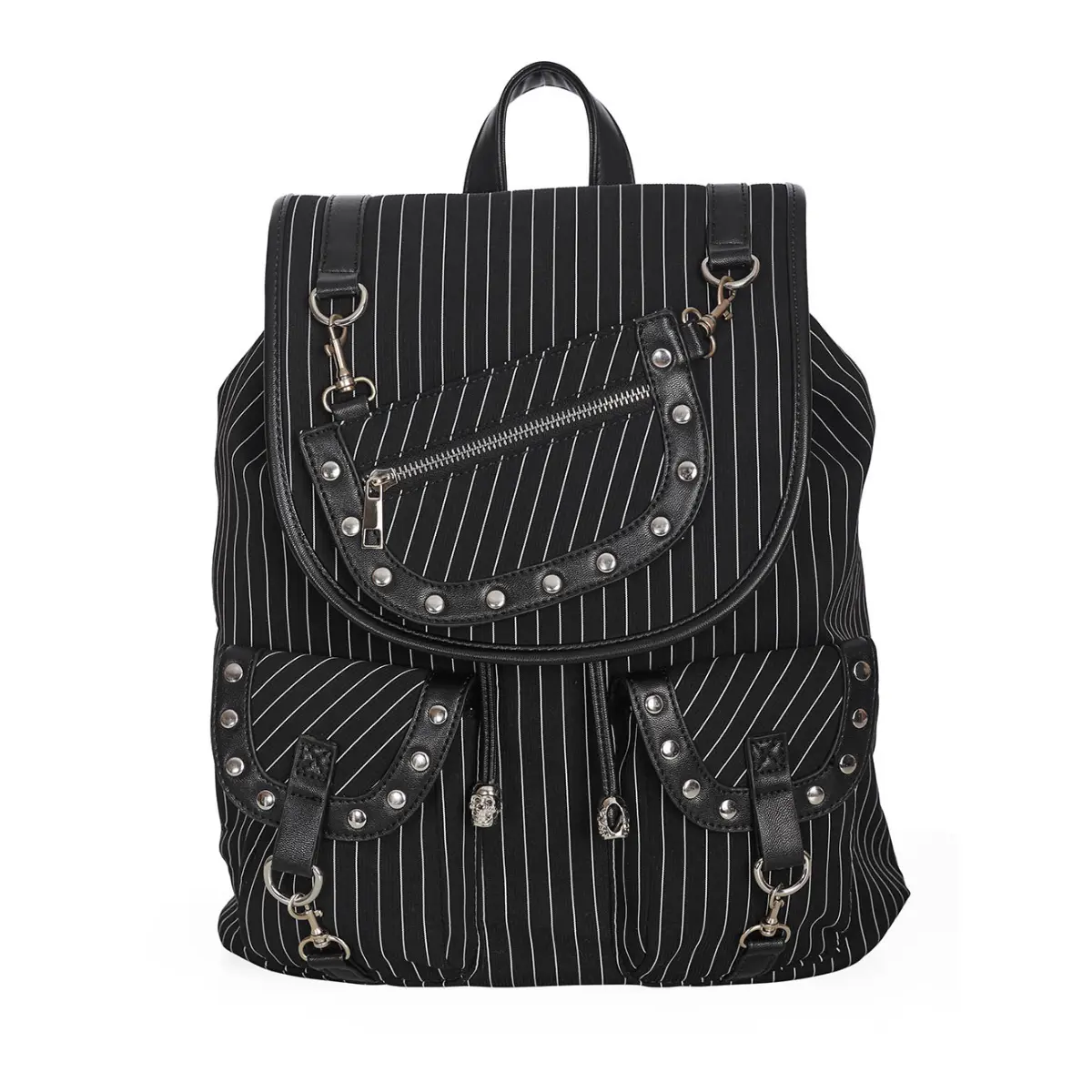 Black Pinstripe Backpack Black Pinstripe Backpack