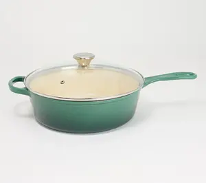 LeCreusets 3.75-qt Enameled Cast Iron Cassadou w Glass Lid
