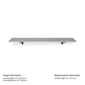 Surface/Shelf Kit - 72"W x 16"D with Integrated LED Light Grooves, Channels for Accessories, Heavy Duty Durability, and Simplistic Installation for Any Room