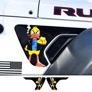 Jeep Fender Vent Decals Pair "Duck Off" Fits 2018-2026 Wrangler JL & Gladiator