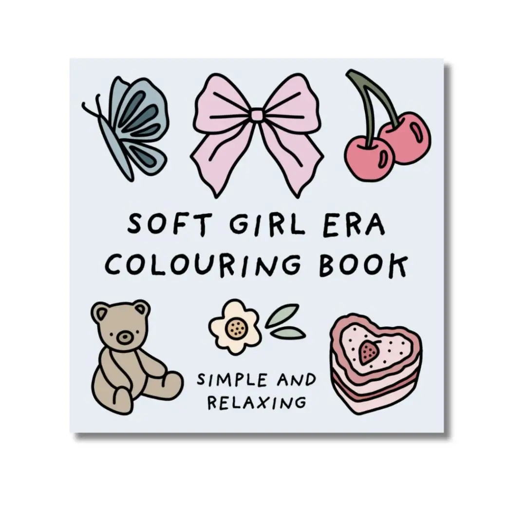 Soft Girl Era Colouring Book (Simple and Relaxing Bold Designs for Adults & Children) (Simple and Relaxing Colouring Books)