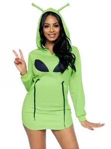 Alien Hoodie Fleece Halloween Costume Dress