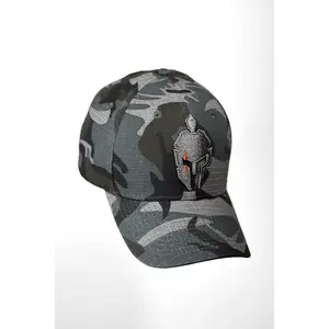 Recon Cap - Classic 6-Panel Camo Print 100% Cotton Breathable Hat with Spartan Helmet Embroidery & Metal Buckle Closure Hand Wash Only