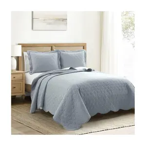 Lush Decor Coastal Scallop Edge Reversible Quilt Set-F/Q