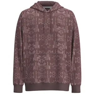 "Mesa" Hoody Maroon w/Aztec Pattern