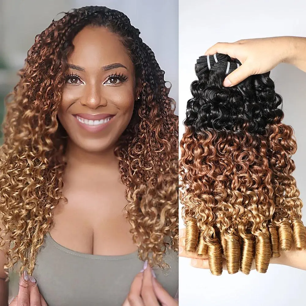 Lemoda T1B/30/27 Burmese Curly Bundles Human Hair Extenstions Ombre Brown Blonde Curly Bundles 100% Remy Human Hair Weave 15A 1/3/4 Bundles Lemoda T1B/30/27 Burmese Curly Bundles Human Hair Extenstions Ombre Brown Blonde Curly Bundles 100% Remy Human Hair Weave 15A 1/3/4 Bundles