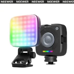 NEEWER ENTRY LEVEL RGB126 Magnetic RGB Video Light, Portable Bi-Color LED Camera Light with Magnetic Mount, Dimmable On-Camera Light for Vlog, Photography & Live Streaming