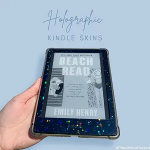 Kindle Holographic Star Decal, EReader decal skin, removable sparkly kindle skin, Holographic Kindle Skin, Kindle Paperwhite Skin