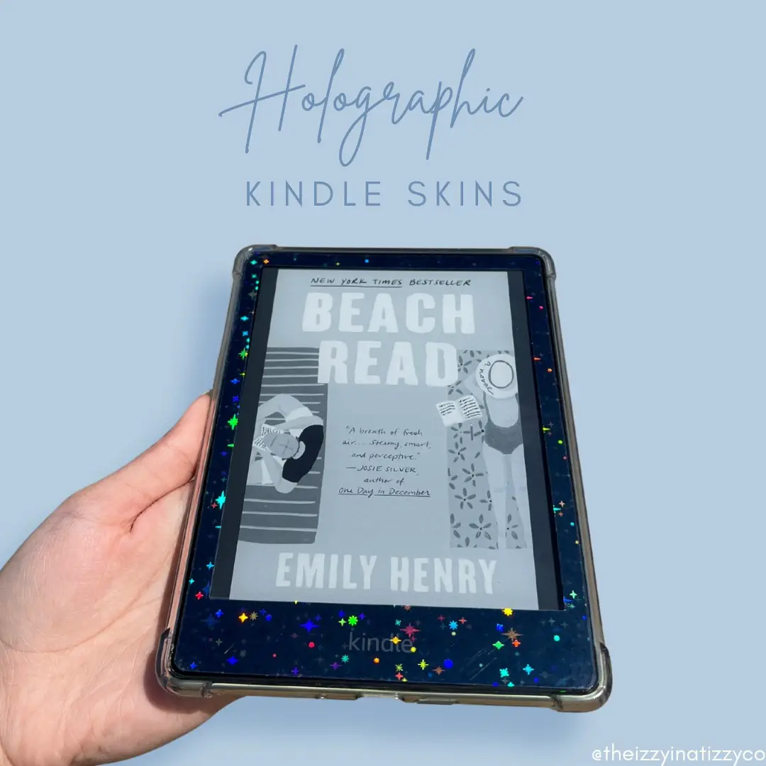 Kindle Paperwhite Holographic Star Decal EReader decal skin removable sparkly kindle skin