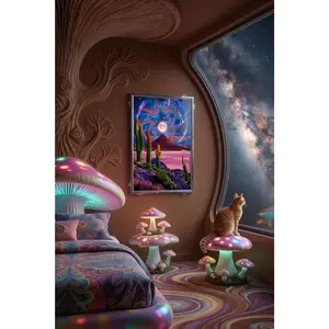 Cosmic Desert Portal -=Satin Posters