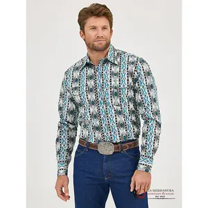 WRANGLER GREY CONTRAST LONGSLEEVE SHIRT - 112359442