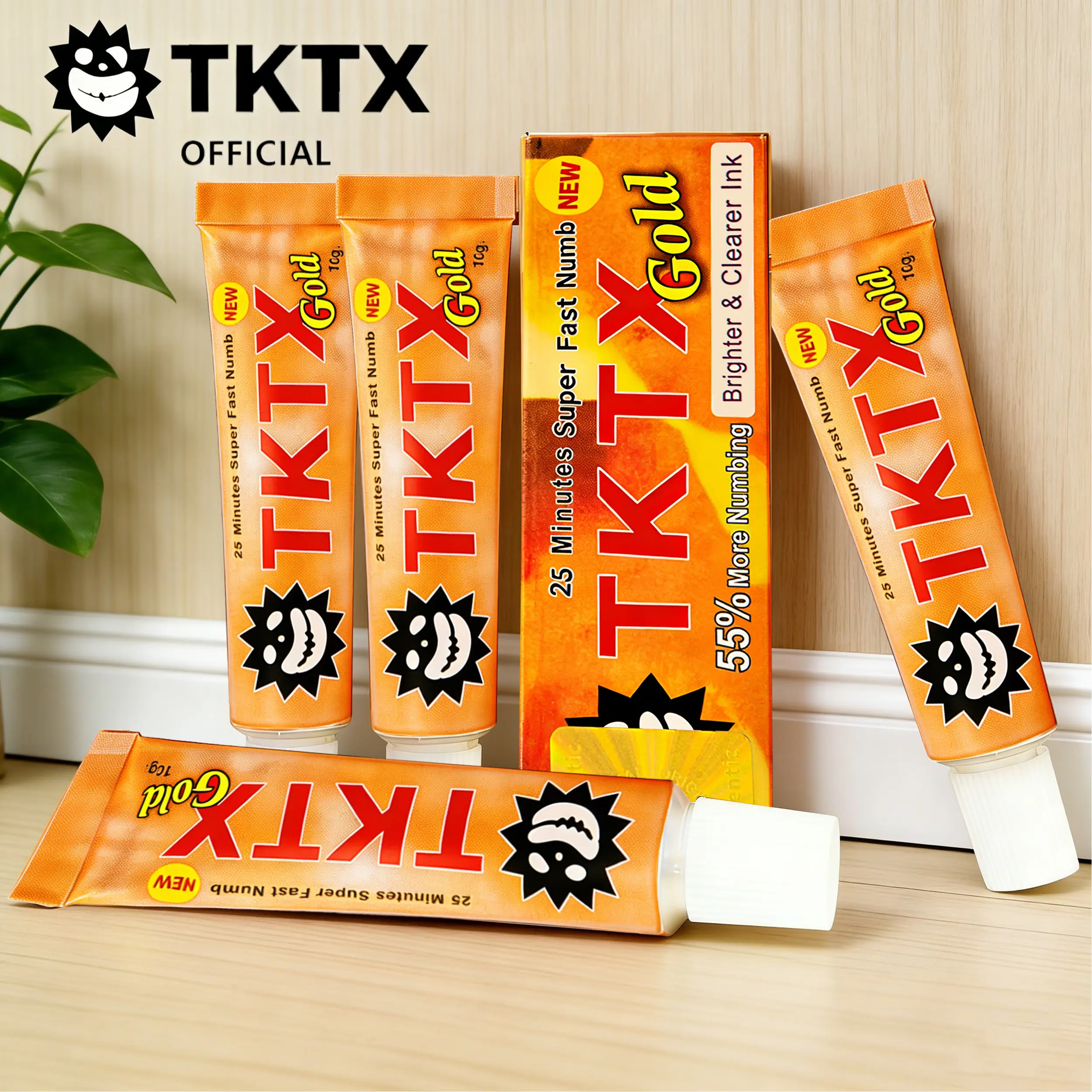 T-K-T-X Tattoo Numbing Cream  - 55% International - Pain Free Tattoos - Effective Numbing Formula for No-Distraction Tattoos.