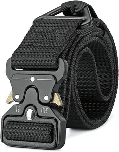 【Black Friday Sales】Men's Tactical Belt, Rigger Belt, Utility Nylon Web Waist Work Belt for Men with V-ring Quick-Release Buckle