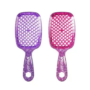 FHI Heat 2pc Amethyst & Rose Quartz UNBrush Detangling Brush Set