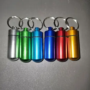 Medication On The Go Holder Keychains - Available in Eight Color Options for Convenient Carrying
