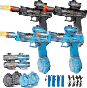 Luminous Flame Effect Electric Water Blaster, High-Speed Continuous Firing Auto Squirt Gun, 320cc Large Capacity & 32 FT Range, Ultimate Summer Outdoor Fun Toy