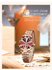 Women’s Waterproof Quartz Watch, Fashionable Wristwatch, Stainless Steel Analog Dial, Blue Mineral Glass Face, All-Seasons Wear, Buckle Closure