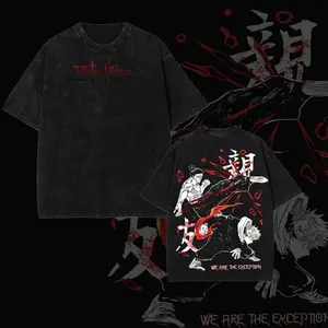 PODTIFY Todo Aoi x Itadori Yuji Jujutsu Kaisen Tee Anime Vintage Unisex Oversize Acid Washed Tees 100% Cotton Tshirt, Streetwear, Gift For Anime Fans, Anime Lover