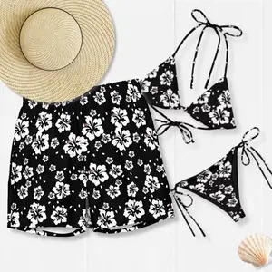 Matching Couples Swimwear: Tropical Floral His & Hers Swimsuits