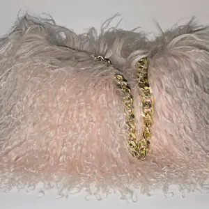 Mini Powder Pink Mongolian Fur Handbag