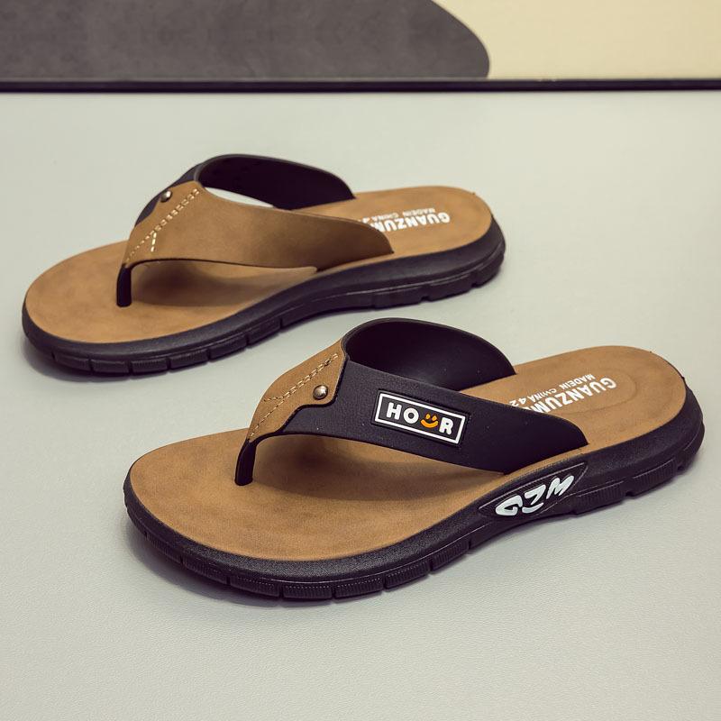 Men Sandals Flip Flop with Orthotic Arch Support Athletic Slide Sandals for Men with Soft Cushion Footbed