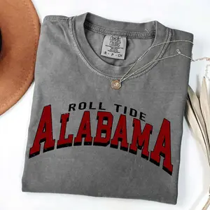 Comfort Colors Vintage Alabama T-shirt, Retro Game Day Tee, Collegiate Spirit Tshirt, Sporty Vintage Graphic Tee, Soft Casual Fall Outfit