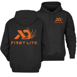 First Lite Logo Hunting Hoodie, Orange Antler GraphicT-ShirtUnisex Fall Tee, Deer Season Outfit, Outdoor Camo Style forHunters,hoodie for men