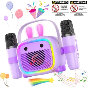 Compact Bluetooth Audio Device, Karaoke Speaker System, Portable Design Speaker Box With Vibrant LED Lighting Effects, Extended Battery For Indoor Outdoor Use, Ideal Holiday Present For 3-12 Years Old Kids