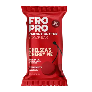 Chelsea's Cherry Pie Peanut Butter Snack Bar - Made with Bits of Freeze Dried Cherries - 12 Pack