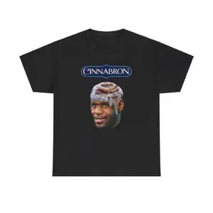 [100%25 Cotton]  Cinnabron LeBron James Meme T-Shirt, Funny t-shirt, Unisex T-shirt
