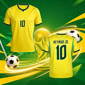 2026 Brazi National Home And Away 10# Neymar 7# 11# Short And Long Sleeve Soccer Jerseys Fans Version Breathable