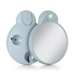Zadro Lighted Compact Mirror with Magnification 10X, Retractable Suction Cups, Includes Batteries, Ideal for Travel and On-the-Go Use